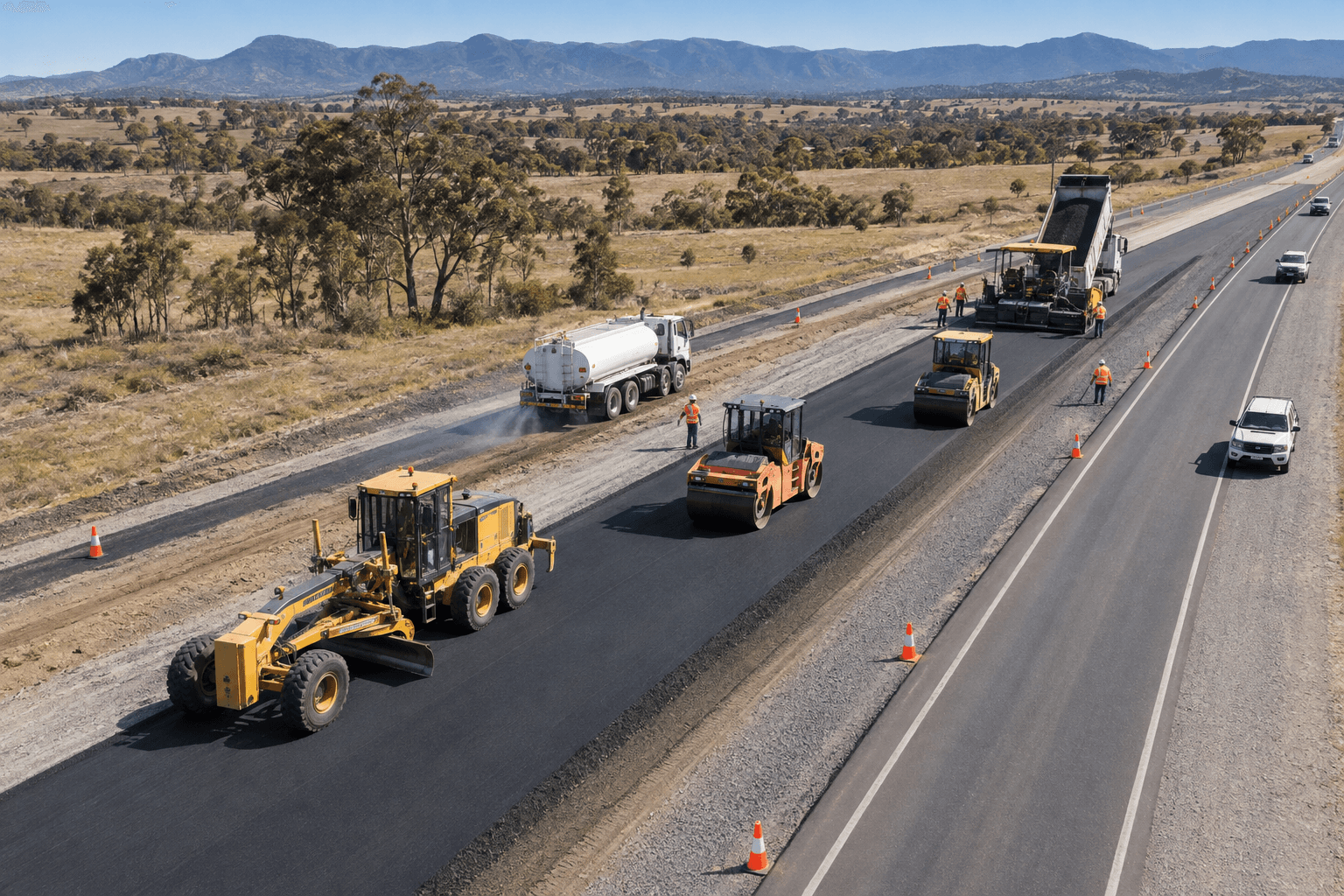 Build a roadwork fleet for Australian plant hire